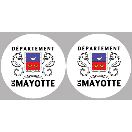 Mayotte - 2fois 10cm - Sticker/autocollant