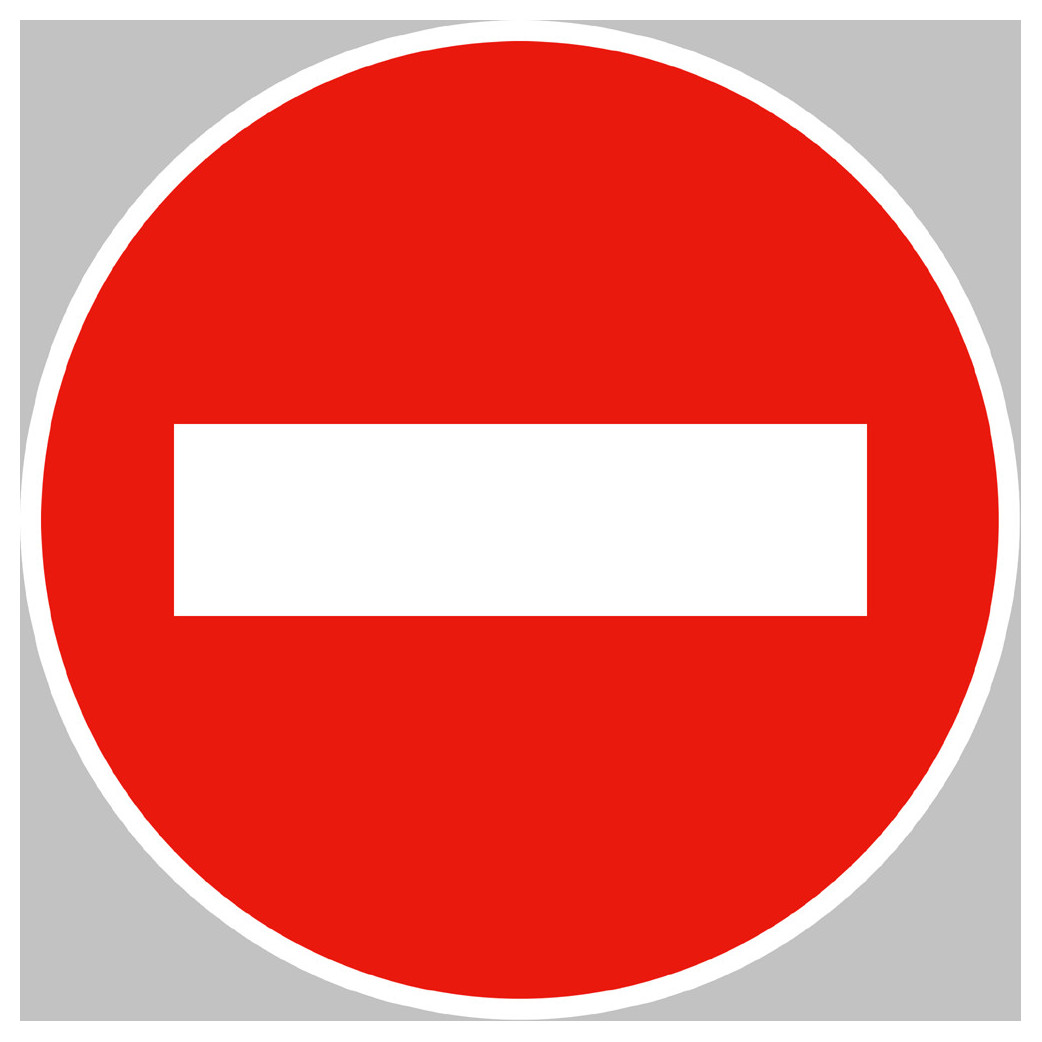 sens interdit - 5cm - Sticker/autocollant