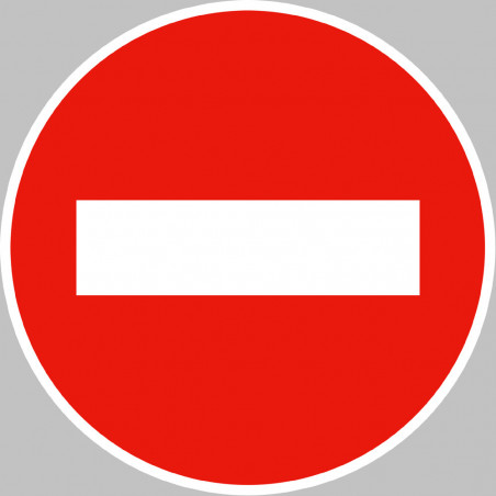 sens interdit - 5cm - Sticker/autocollant