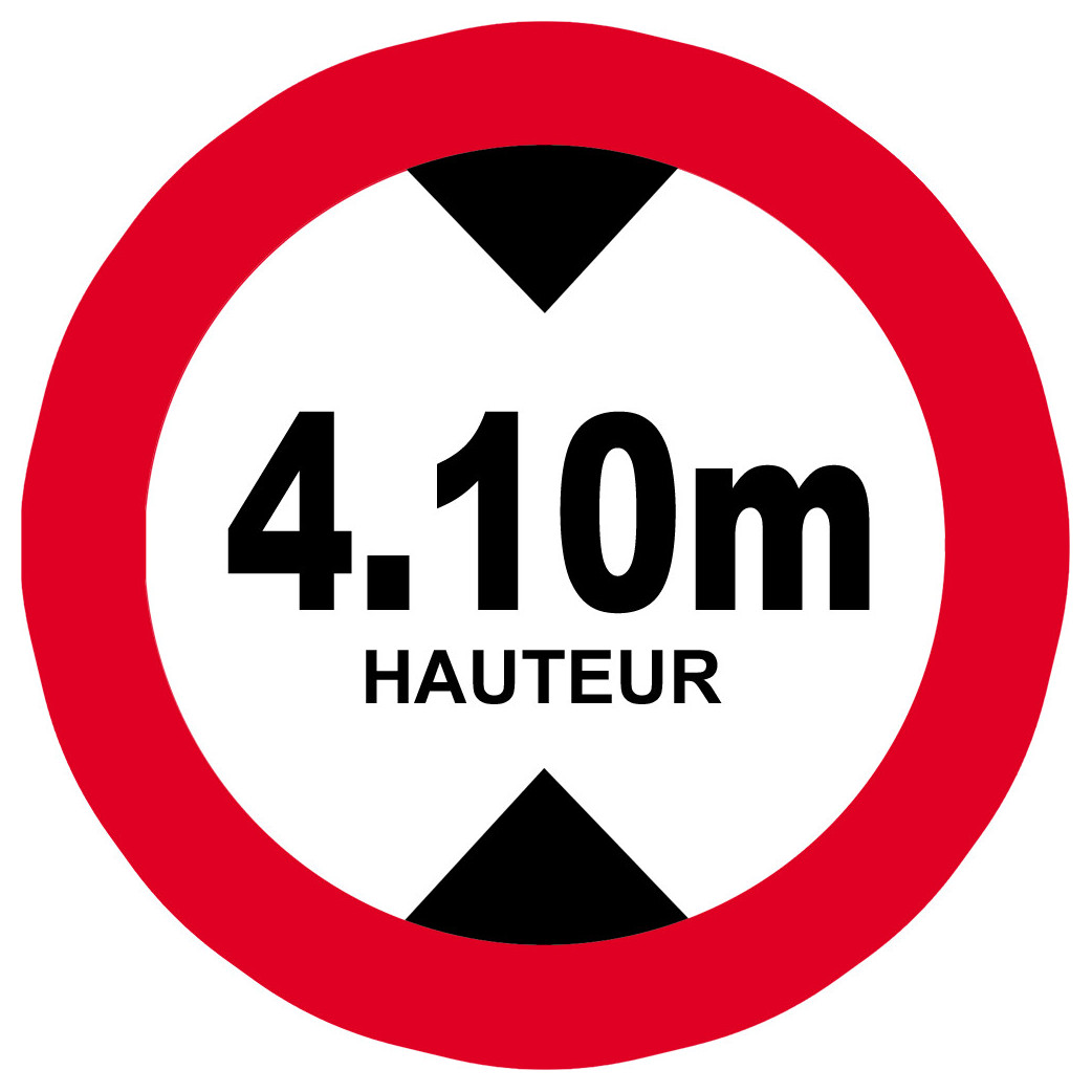 hauteur de passage maximum 4,10m - 20cm - Sticker/autocollant