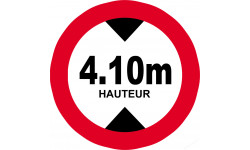 hauteur de passage maximum 4,10m - 5cm - Sticker/autocollant