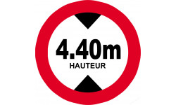 hauteur de passage maximum 4,40m - 20cm - Sticker/autocollant