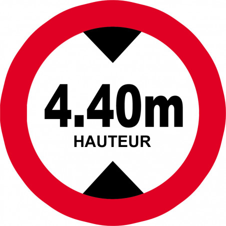 hauteur de passage maximum 4,40m - 15cm - Sticker/autocollant