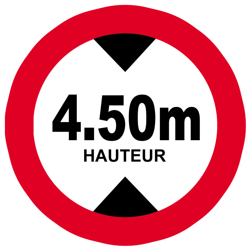 hauteur de passage maximum 4,50m - 20cm - Sticker/autocollant