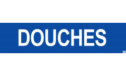 DOUCHES bleu - 29x7cm - Sticker/autocollant