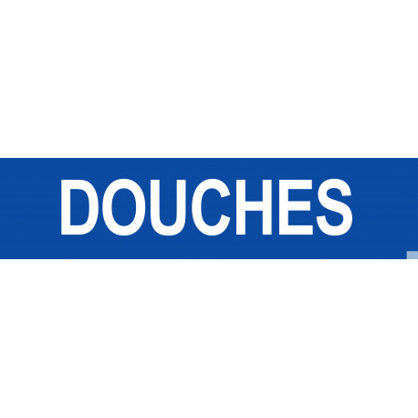 DOUCHES bleu - 29x7cm - Sticker/autocollant