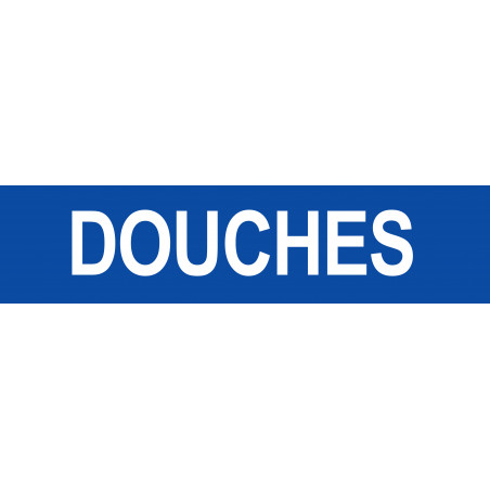 DOUCHES bleu - 29x7cm - Sticker/autocollant