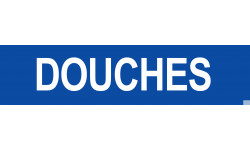 DOUCHES bleu - 15x3.5cm - Sticker/autocollant