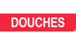 DOUCHES rouge - 29x7cm - Sticker/autocollant