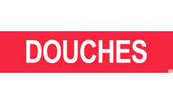 DOUCHES rouge - 15x3.5cm - Sticker/autocollant