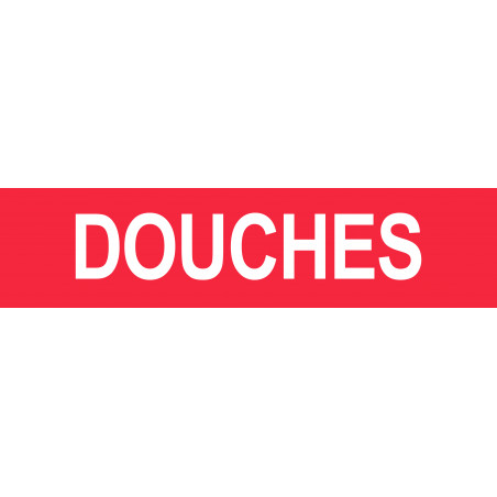 DOUCHES rouge - 15x3.5cm - Sticker/autocollant