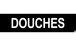 DOUCHES noir - 29x7cm - Sticker/autocollant