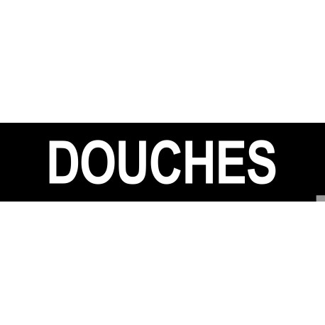 DOUCHES noir - 29x7cm - Sticker/autocollant