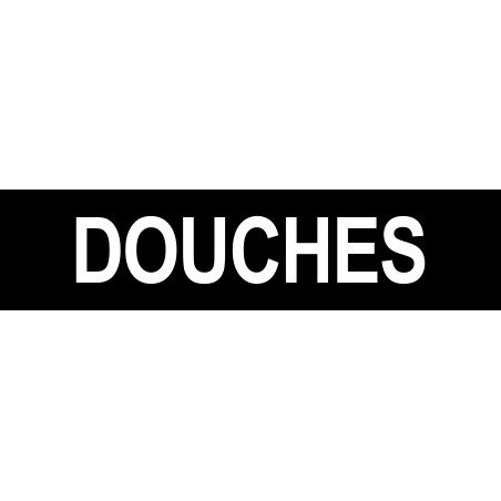 DOUCHES noir - 29x7cm - Sticker/autocollant