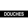 DOUCHES noir - 29x7cm - Sticker/autocollant