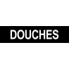 DOUCHES noir - 15x3.5cm - Sticker/autocollant