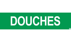 DOUCHES vert - 29x7cm - Sticker/autocollant