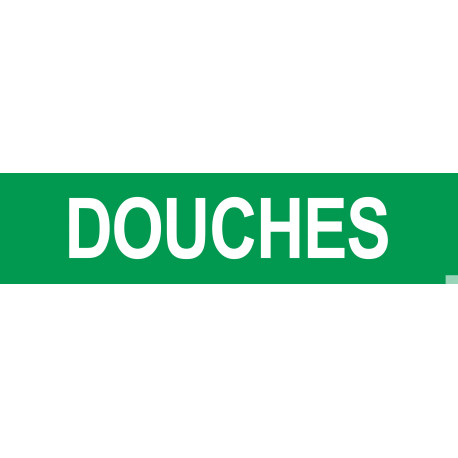 DOUCHES vert - 29x7cm - Sticker/autocollant