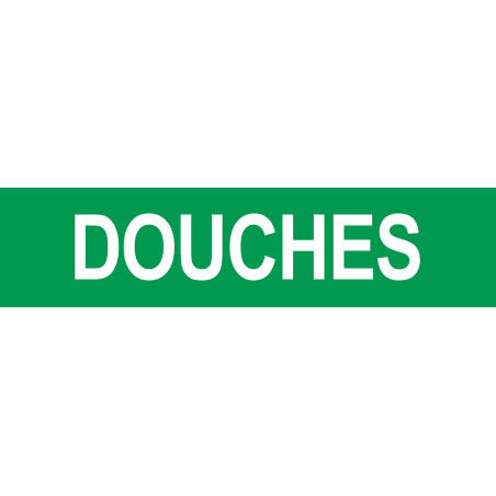 DOUCHES vert - 29x7cm - Sticker/autocollant