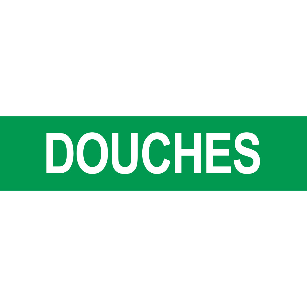 DOUCHES vert - 15x3.5cm - Sticker/autocollant