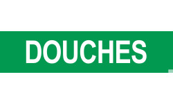 DOUCHES vert - 15x3.5cm - Sticker/autocollant