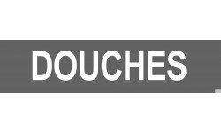 DOUCHES gris - 15x3.5cm - Sticker/autocollant