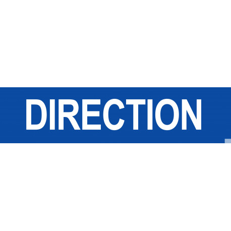 DIRECTION bleu - 29x7cm - Sticker/autocollant