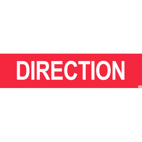 DIRECTION rouge - 29x7cm - Sticker/autocollant