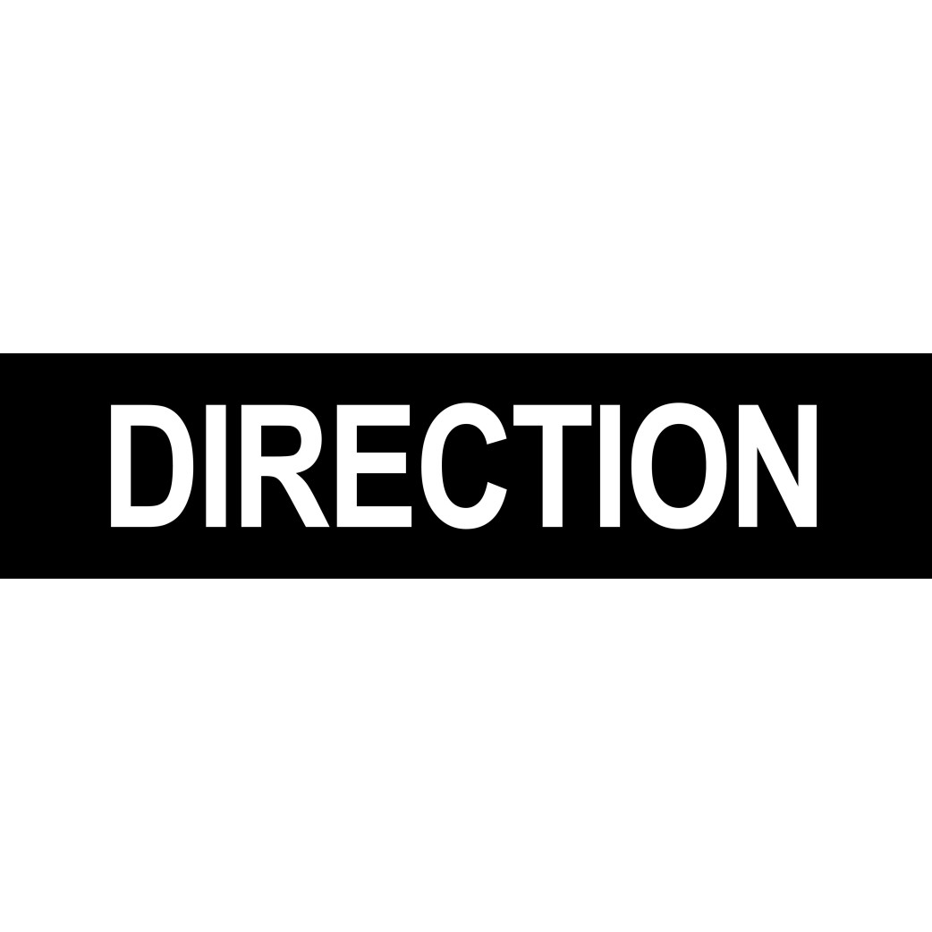 DIRECTION noir - 29x7cm - Sticker/autocollant
