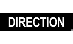 DIRECTION noir - 29x7cm - Sticker/autocollant