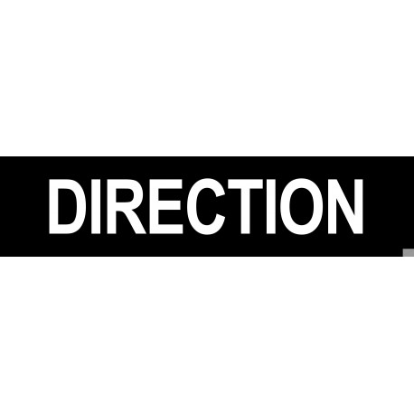 DIRECTION noir - 29x7cm - Sticker/autocollant