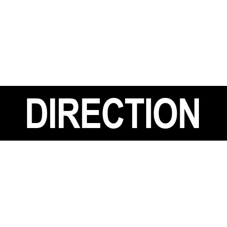 DIRECTION noir - 29x7cm - Sticker/autocollant