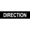 DIRECTION noir - 29x7cm - Sticker/autocollant