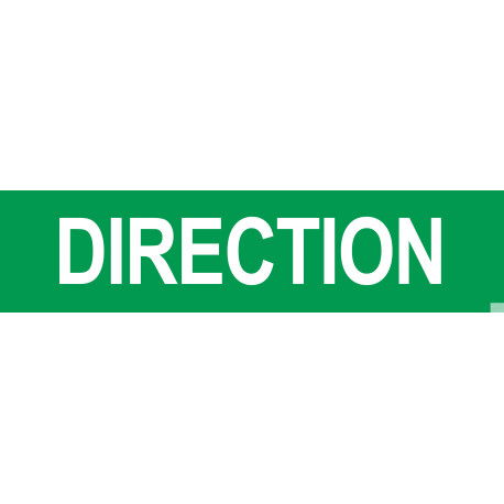 DIRECTION vert - 29x7cm - Sticker/autocollant