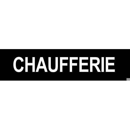 CHAUFFERIE NOIR - 15x3.5cm - Sticker/autocollant