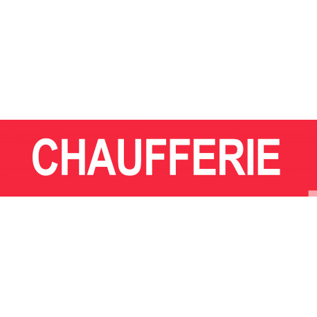 CHAUFFERIE ROUGE - 29x7cm - Sticker/autocollant