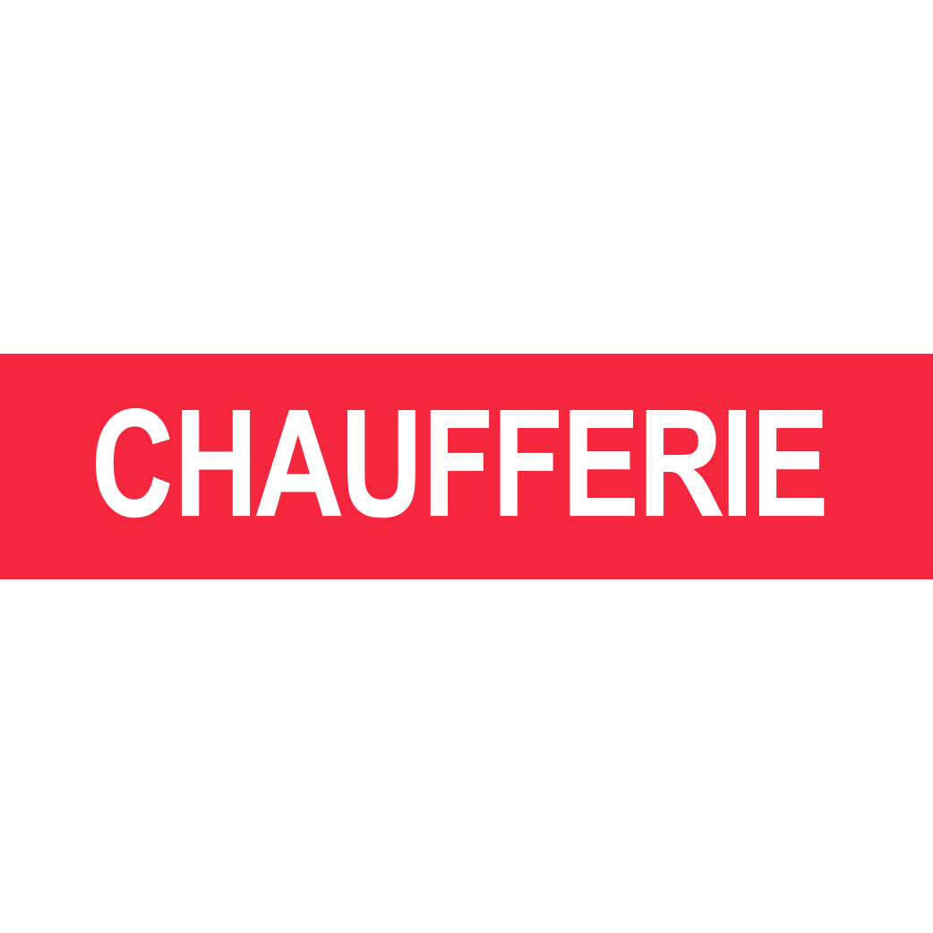 CHAUFFERIE ROUGE - 15x3.5cm - Sticker/autocollant