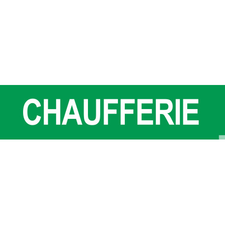 CHAUFFERIE VERT - 29x7cm - Sticker/autocollant