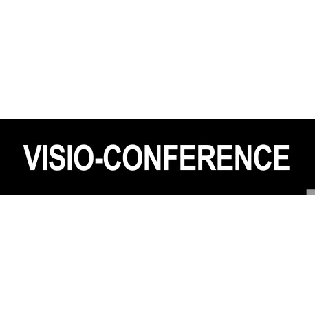 VISIO-CONFERENCE noir - 15x3.5cm - Sticker/autocollant