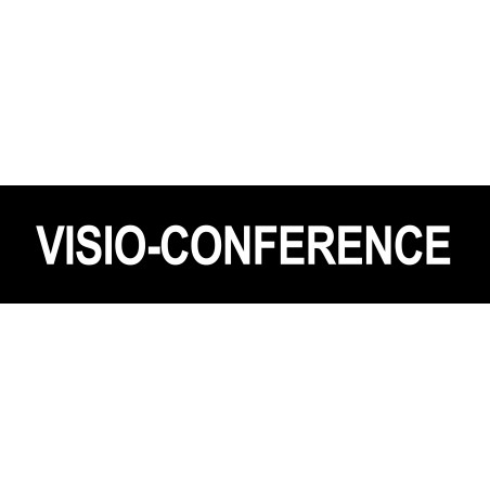 VISIO-CONFERENCE noir - 15x3.5cm - Sticker/autocollant