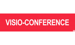 VISIO-CONFERENCE rouge - 29x7cm - Sticker/autocollant