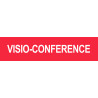 VISIO-CONFERENCE rouge - 29x7cm - Sticker/autocollant