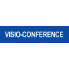 VISIO-CONFERENCE bleu - 29x7cm - Sticker/autocollant