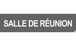 SALLE DE REUNION GRIS - 15x3.5cm - Sticker/autocollant