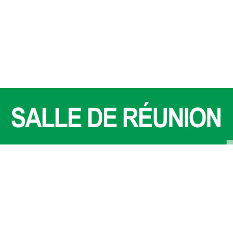 SALLE DE REUNION VERT - 15x3.5cm - Sticker/autocollant