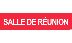 SALLE DE REUNION ROUGE - 29x7cm - Sticker/autocollant