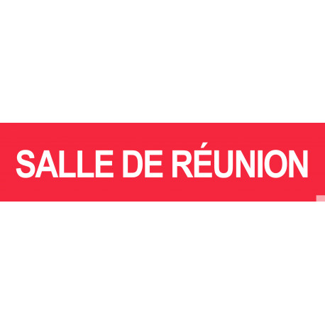 SALLE DE REUNION ROUGE - 29x7cm - Sticker/autocollant