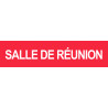 SALLE DE REUNION ROUGE - 15x3.5cm - Sticker/autocollant