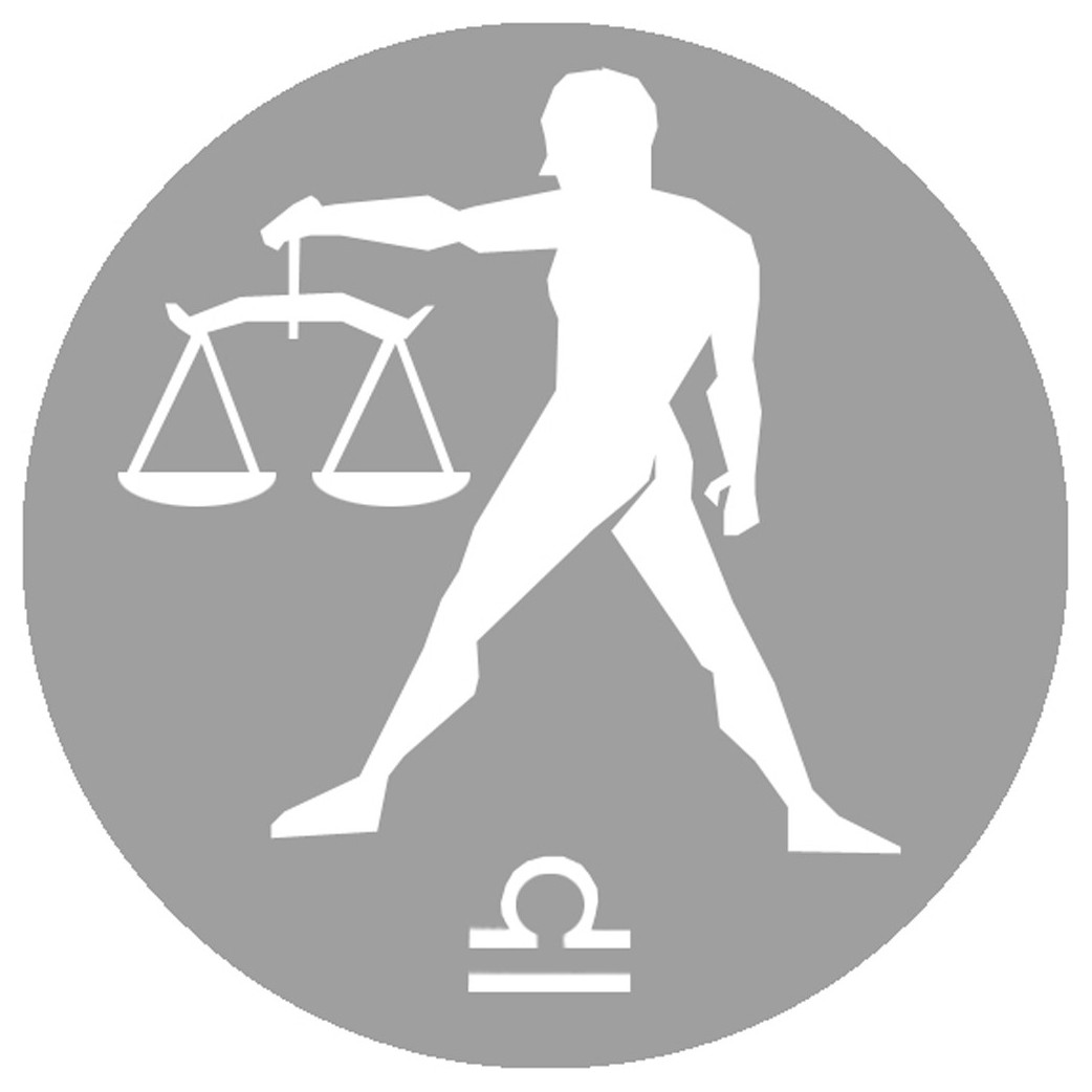 signe zodiaque balance rond - 8cm - Sticker/autocollant