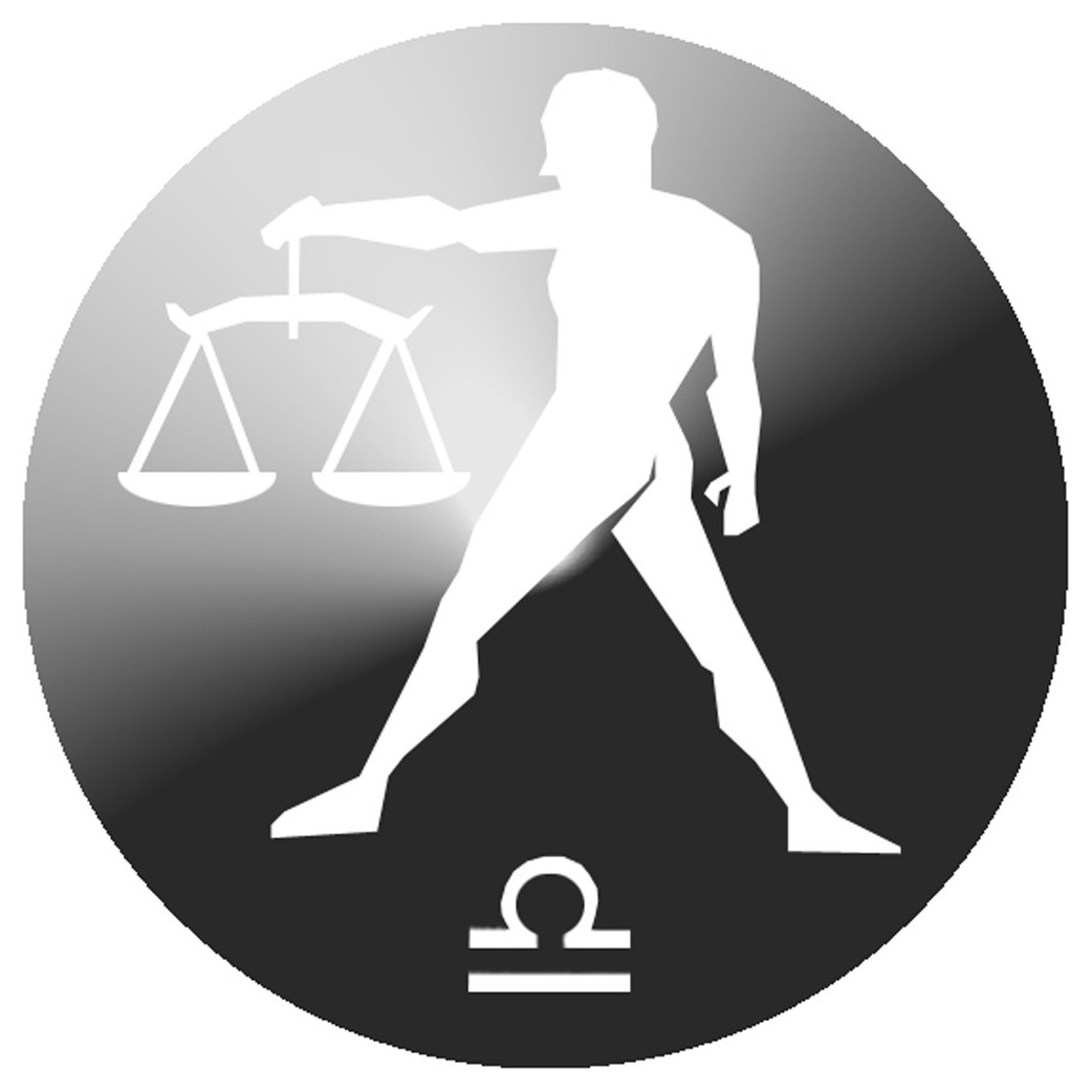 signe du zodiaque balance rond - 5cm - Sticker/autocollant